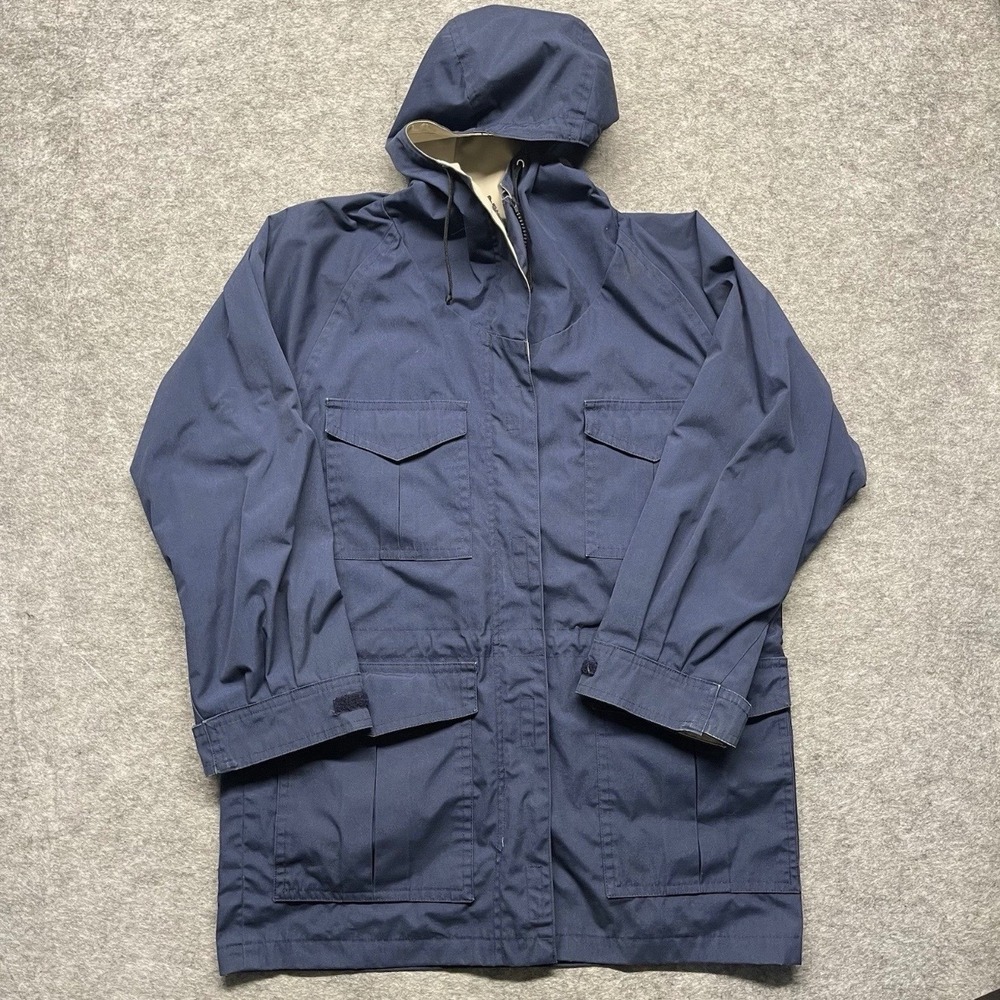 Frostline Kit Mountain Parka Men S Hooded Cotton Blend Navy Blue Solid